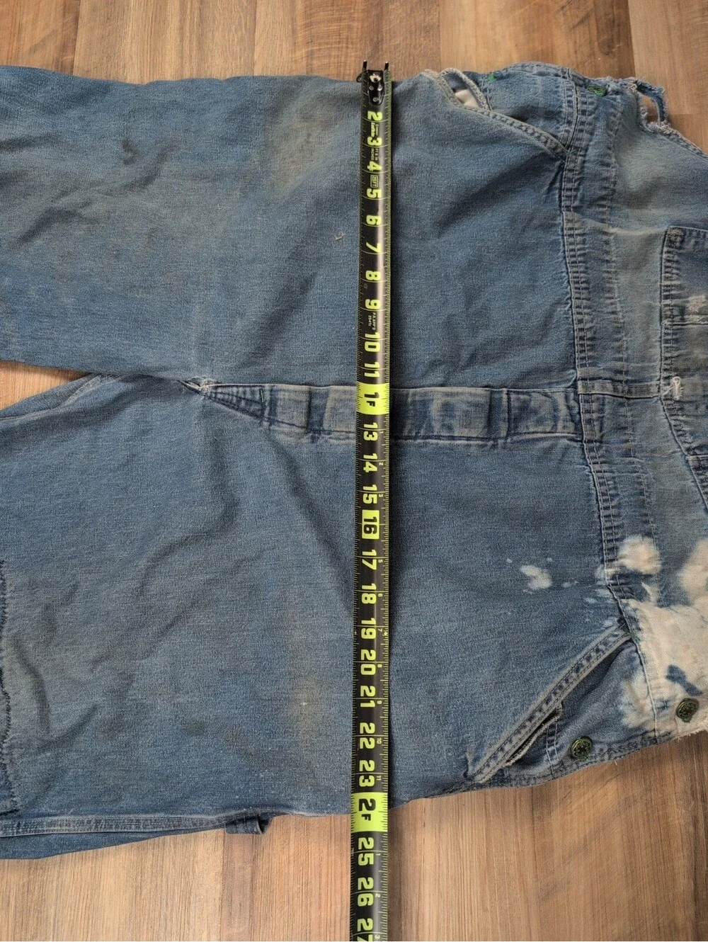 VTG Distressed Osh Kosh B'Gosh Bib Overalls Sanforized USA Vestbak UNION MADE